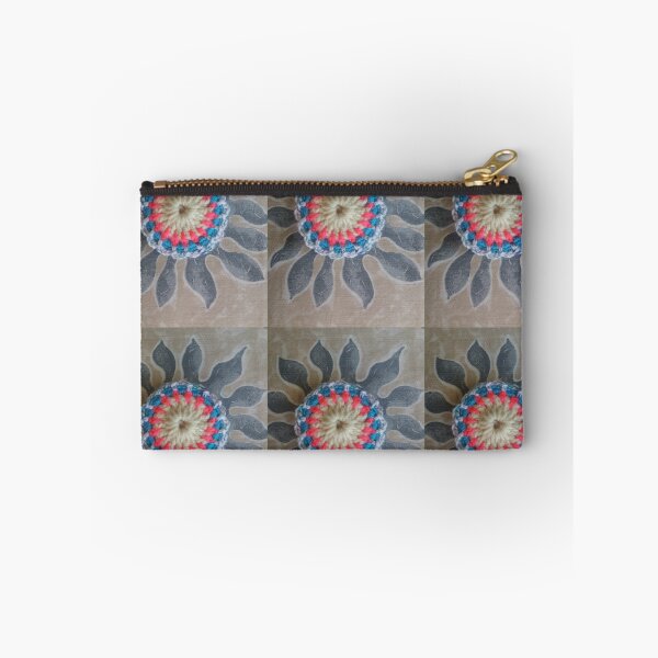 Item preview, Handmade mandala crocheted - wool and vintage fabric // designed and sold by Lillrose.