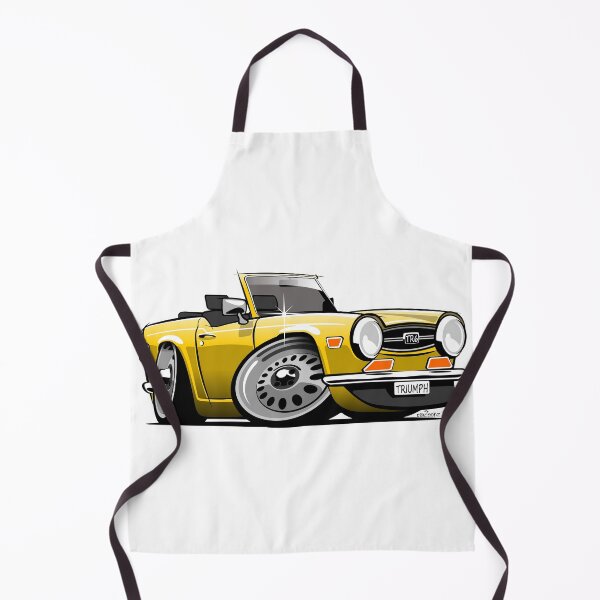 Item preview, Triumph TR6 caricature yellow designed and sold by car2oonz.