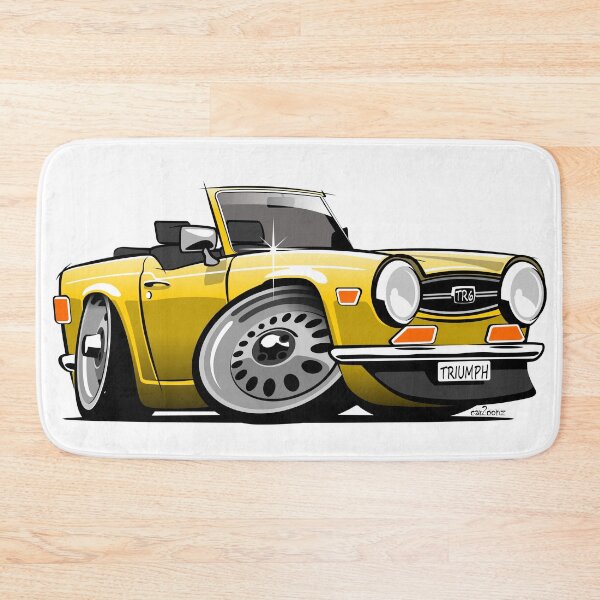 Item preview, Triumph TR6 caricature yellow designed and sold by car2oonz.