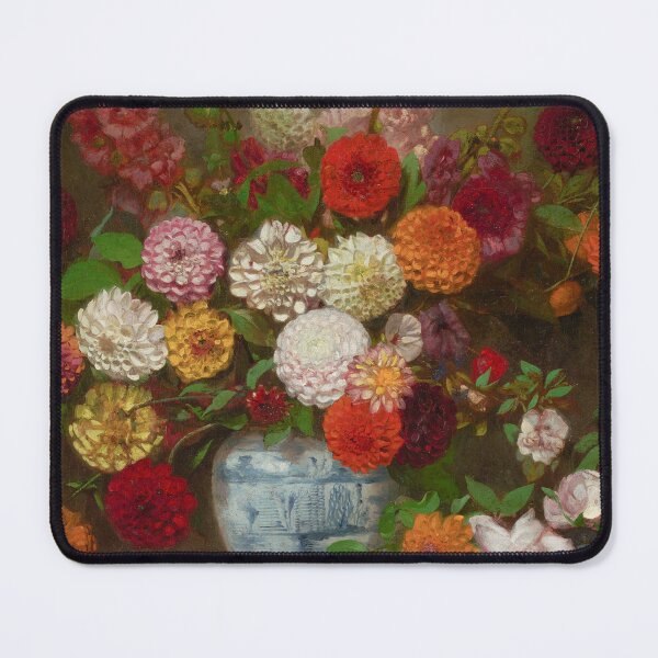 Item preview, Still Life with Dahlias and Zinnias by  Eugène Delacroix, 1835 designed and sold by Vintage Wall Art.