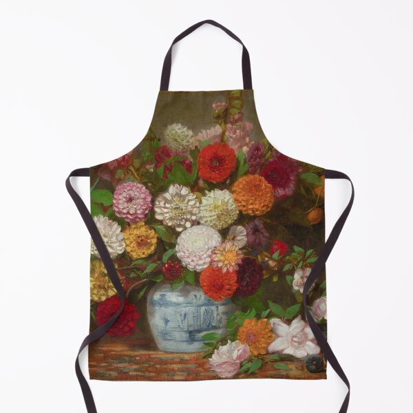 Item preview, Still Life with Dahlias and Zinnias by  Eugène Delacroix, 1835 designed and sold by Vintage Wall Art.