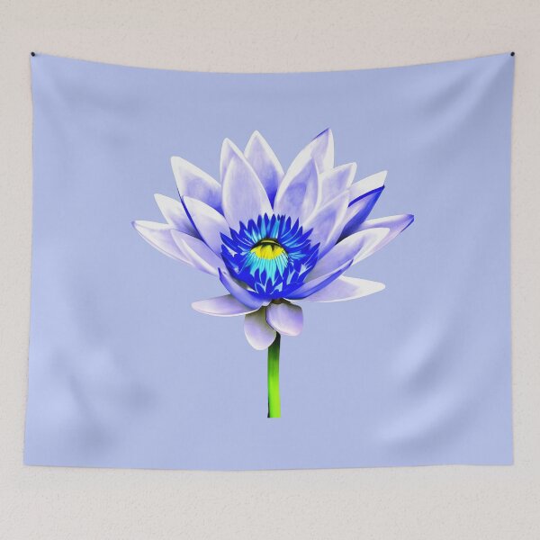 Item preview, Blue lotus flower artwork designed and sold by gramizzia.
