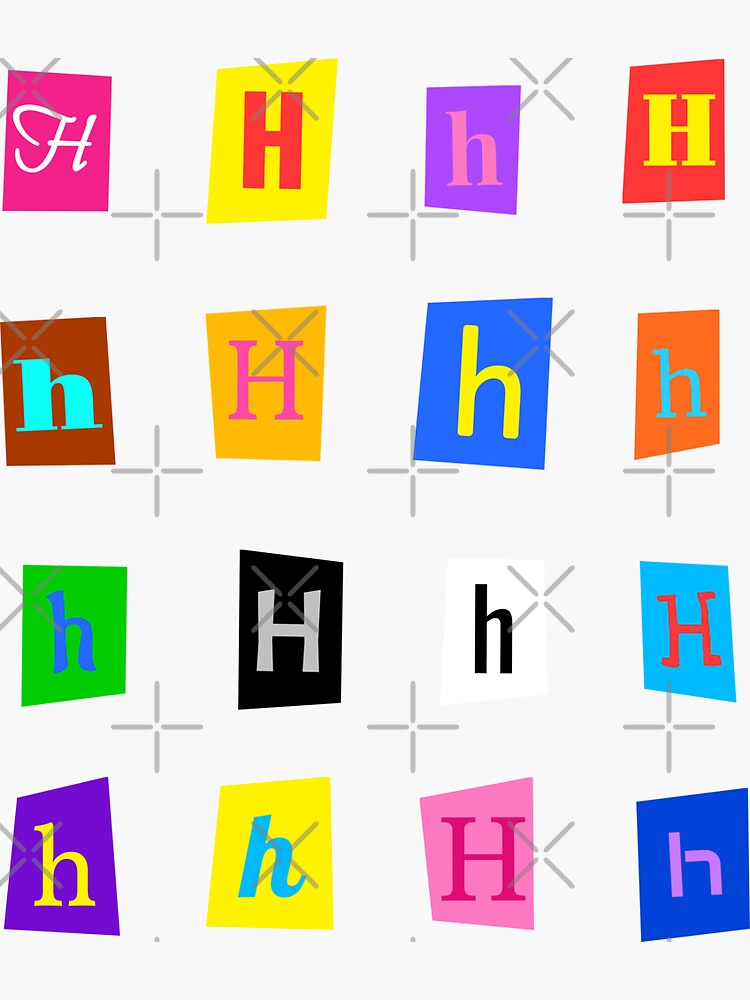 "Magazine cut-out letter 'H' set" Sticker for Sale by Words-Artist ...