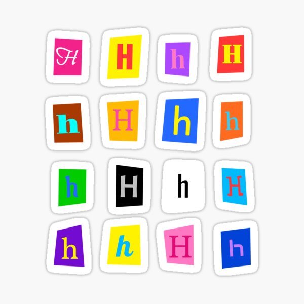 "Magazine cut-out letter 'H' set" Sticker for Sale by Words-Artist ...