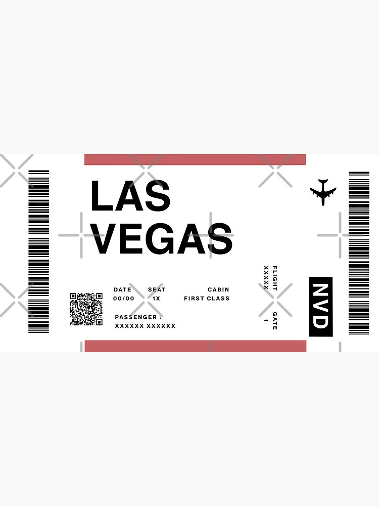 Las Vegas plane ticket | Photographic Print