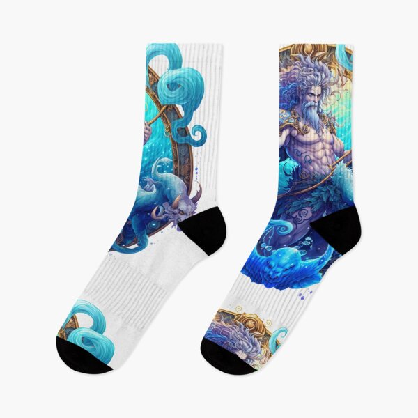 Item preview,  Gorgeous image of Poseidon surrounded by sea creatures. designed and sold by liana campbell.