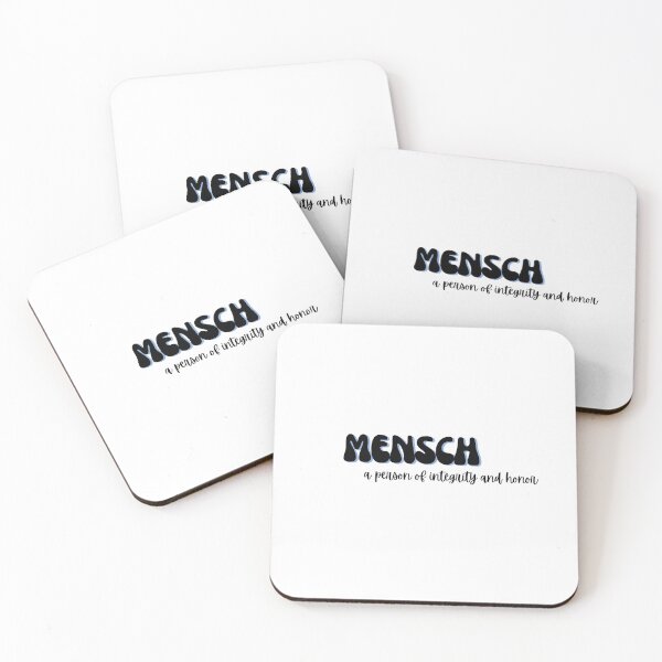 Item preview, Mensch: a person of integrity and honor, yiddish, jewish, typography, retro, script designed and sold by ThatJewishFeminist Ali S.