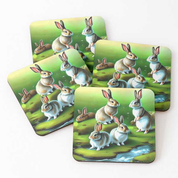 Item preview, Bunny Rabbits by a Stream designed and sold by Jill Nightingale.