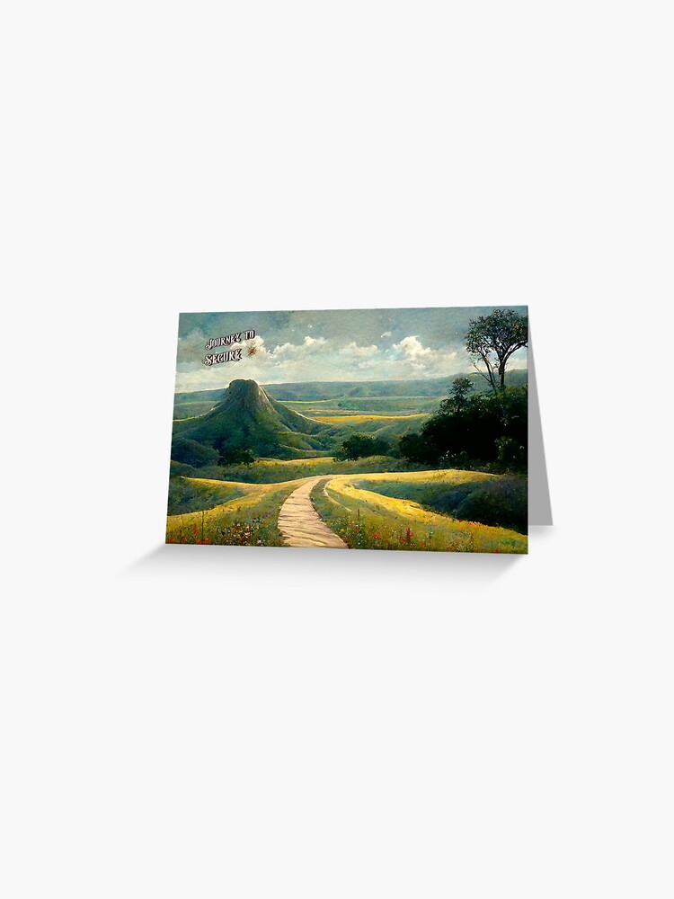 Thumbnail 1 of 2, Greeting Card, Peaceful Plains designed and sold by JourneytoSecure.