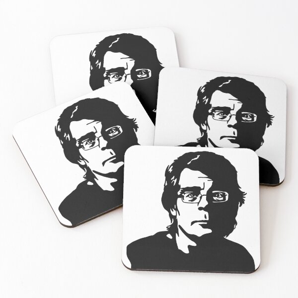 Aperçu de l'œuvre Portrait et citation de Stephen King créée et vendue par Unhinged Heather.