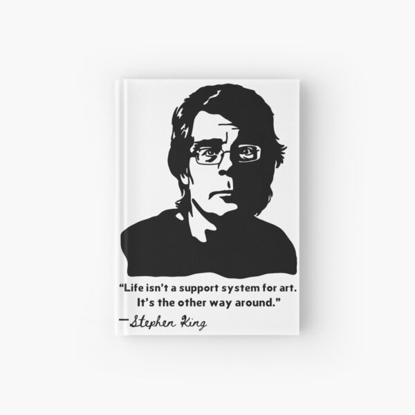 Portrait et citation de Stephen King Carnet cartonné