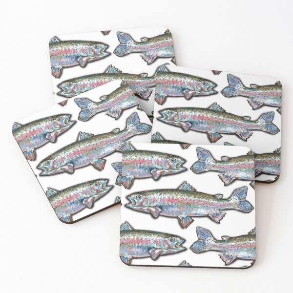 Item preview, Colorful Rainbow Trout Design designed and sold by elfeather.