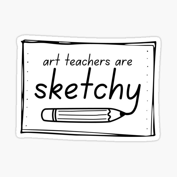 Sketchy Sketch Pad  Sticker for Sale by centeravestudio