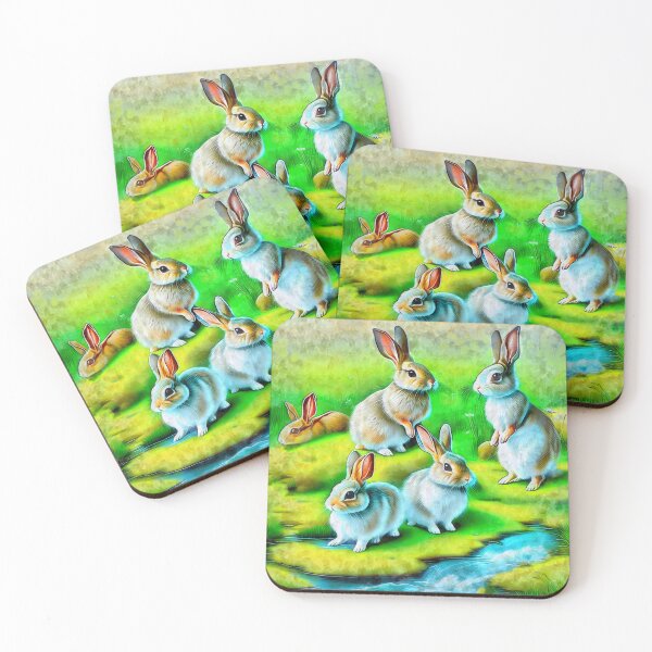 Item preview, Bunny Rabbits by a Stream 2 designed and sold by Jill Nightingale.