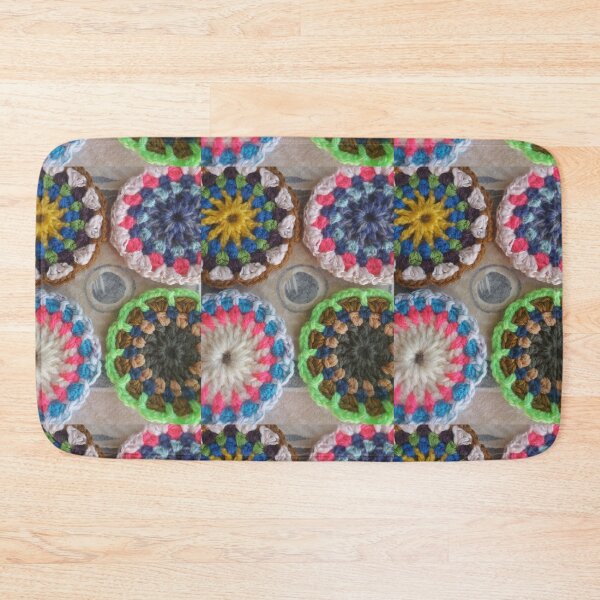 Item preview, 4 mandala crocheted - wool - handmade // designed and sold by Lillrose.