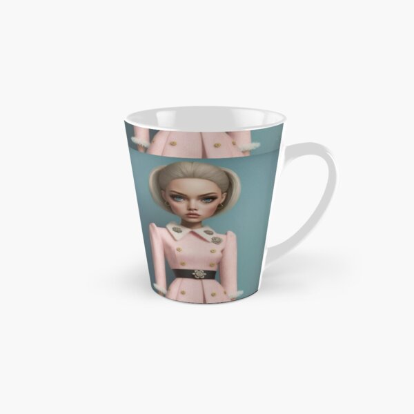 Blonde Girl with pink Coat Tall Mug