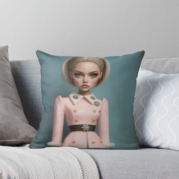 Item preview, Chica rubia con abrigo rosa designed and sold by AliceMonberCom.