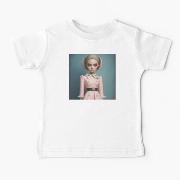 Blonde Girl with pink Coat Baby T-Shirt