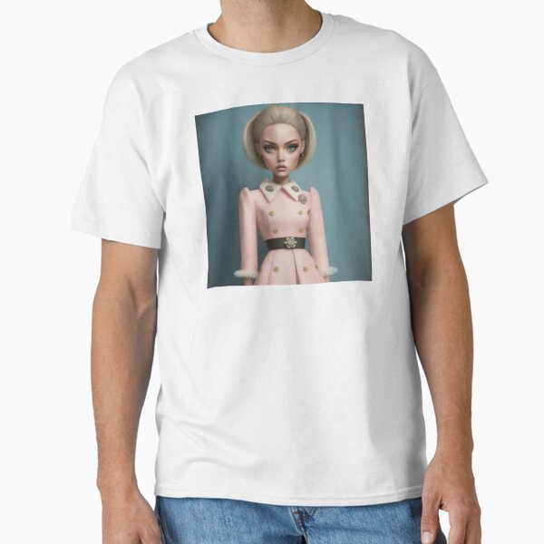Blonde Girl with pink Coat Classic T-Shirt