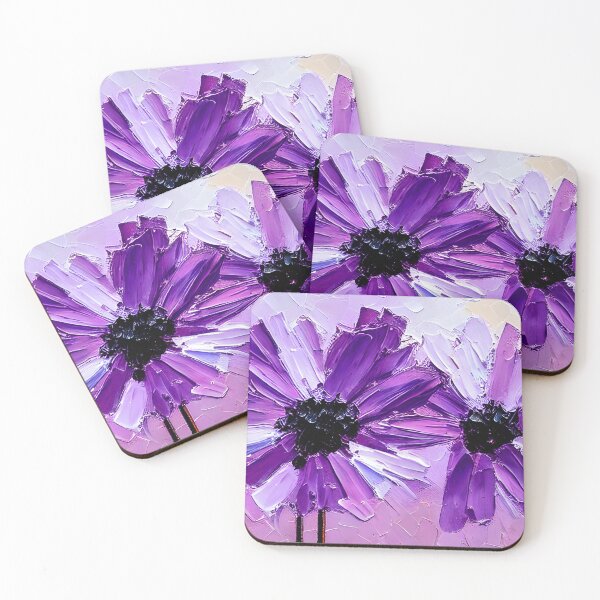 Artikelvorschau, Abstrakte blühende Blumenkunst, lila Blumenkunst, Spachtelkunst, schwere Kunst entworfen und verkauft von viewgraphics.