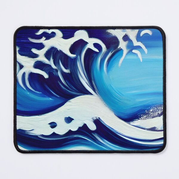 Item preview, Blue Huge Wave Art ,Boho Decor Art, Ocean Spiritual Art designed and sold by viewgraphics.