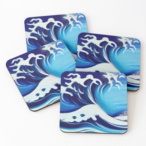 Item preview, Blue Huge Wave Art ,Boho Decor Art, Ocean Spiritual Art designed and sold by viewgraphics.
