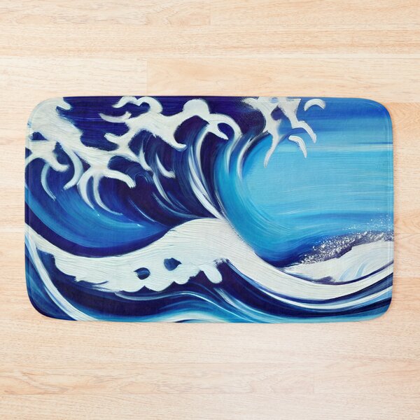 Item preview, Blue Huge Wave Art ,Boho Decor Art, Ocean Spiritual Art designed and sold by viewgraphics.