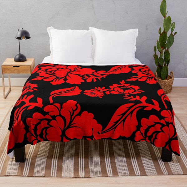 Item preview, Red Roses Black Background Pattern designed and sold by Mark Cannon.