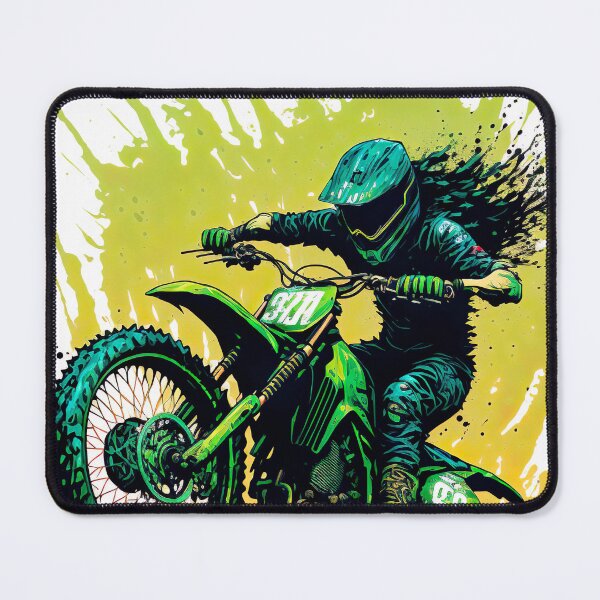 Item preview, Dirt Bike With Green Paint Splash Design designed and sold by KoolArtDistrict.
