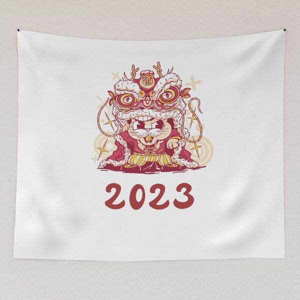 Item preview,  Year of the Rabbit 2023 zodiac, Chinese New Year, Japanese Viva Magenta  designed and sold by GulQari.