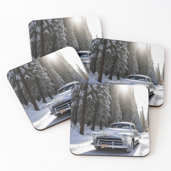 Item preview, Winter Hot Rod: Snow and Steel #26, a perfect gift for all American Hot Rod fans designed and sold by RodZnRoll.