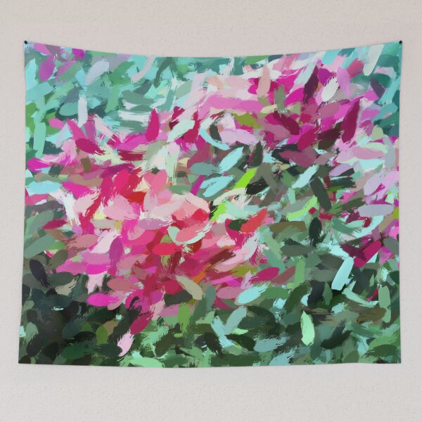Item preview, Red flowerhead impression designed and sold by lukefranklinart.