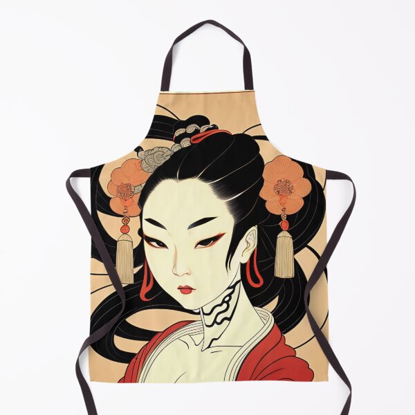 Item preview, Traditional Japanese Geisha Portrait Anime Style designed and sold by Ellen Davis.
