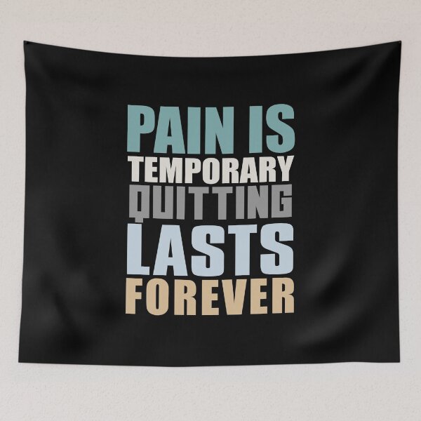 Item preview, Pain Is Temporary Quitting Lasts Forever Insparational Motivational Quotes designed and sold by limos.