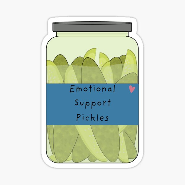 I made this Emotional support pickle vinyl sticker : r/pickle