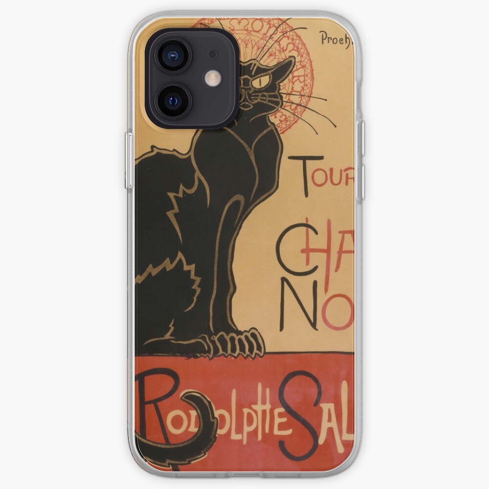 Le Chat Noir The Black Cat Poster by Théophile Steinlen iPhone Case & Cover