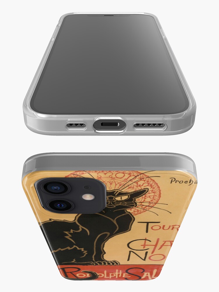 Alternate view of Le Chat Noir The Black Cat Poster by Théophile Steinlen iPhone Case & Cover