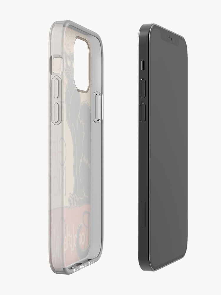 Alternate view of Le Chat Noir The Black Cat Poster by Théophile Steinlen iPhone Case & Cover