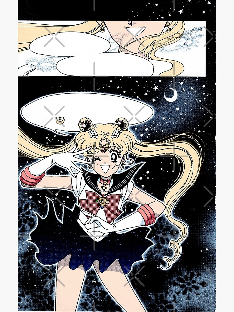 Sailor Moon Transformation Colored Manga Panel | Poster