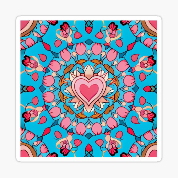 Festive Valentine's Day Pattern Sticker