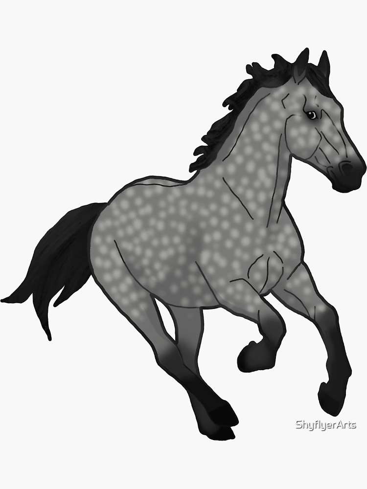 Dapple Grey Horse by Chellosia on DeviantArt