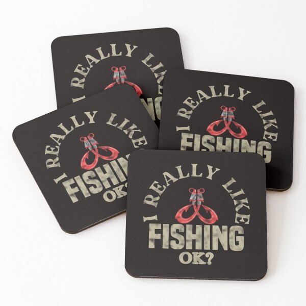 Item preview, I Really Like Fishing Ok? - Funny Fishing Hooks and Distressed Text designed and sold by leo121687.