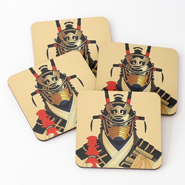 Item preview, Samurai Portrait in Traditional Japanese and Anime Blend designed and sold by Ellen Davis.