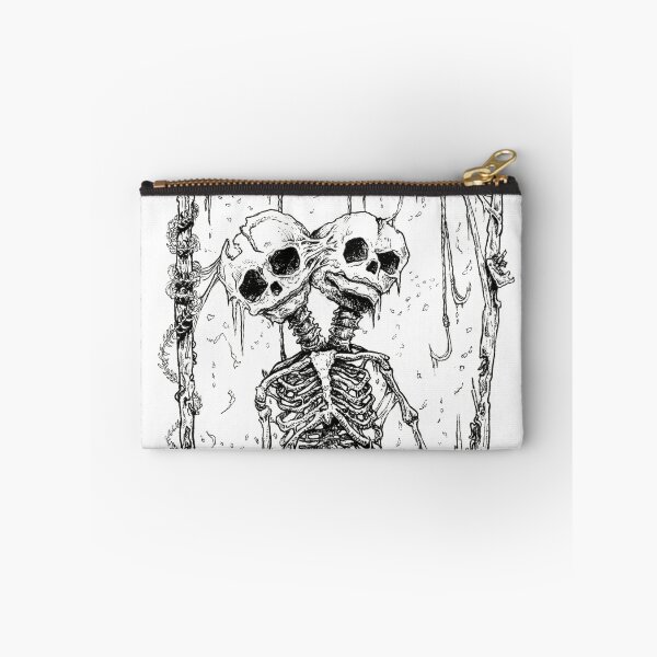 Item preview, Twins- Black and White gothic illustration skeletons designed and sold by Amanda Irene.