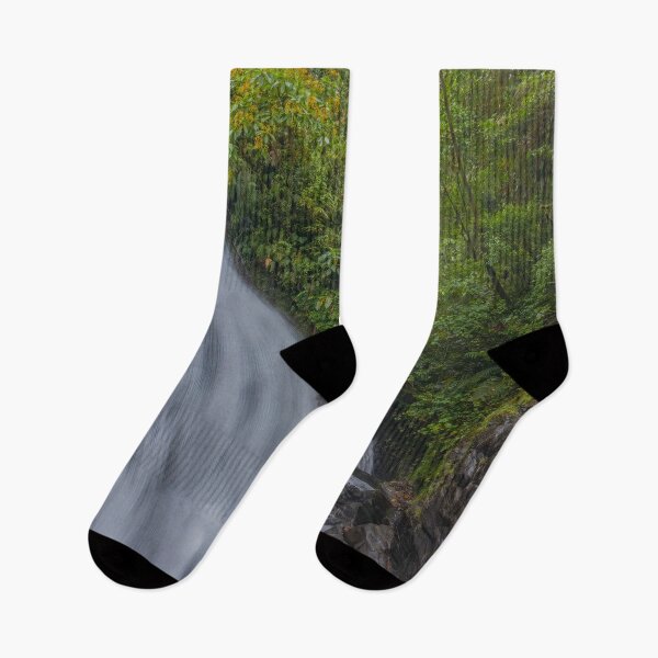 Item preview, Two Waterfalls in the Lush Green Rainforest Jungle designed and sold by SafariByMarisa.