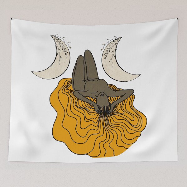 Item preview, Triple Moon Goddess - A spiritual illustration designed and sold by Annalee Beer.
