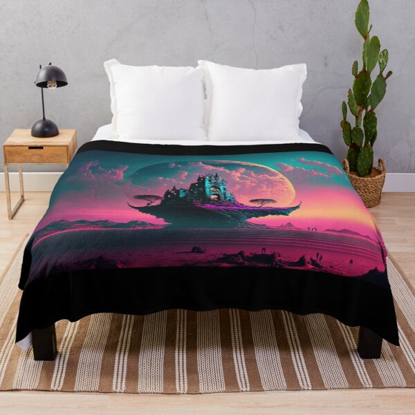 Item preview, Retro Futuristic Synthwave Planet in the Cosmos designed and sold by Mullet Monkey.