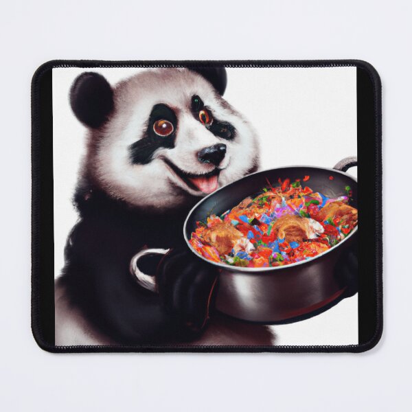 Item preview, Panda Snacks on Shrimp Fried Rice designed and sold by Lilieae.