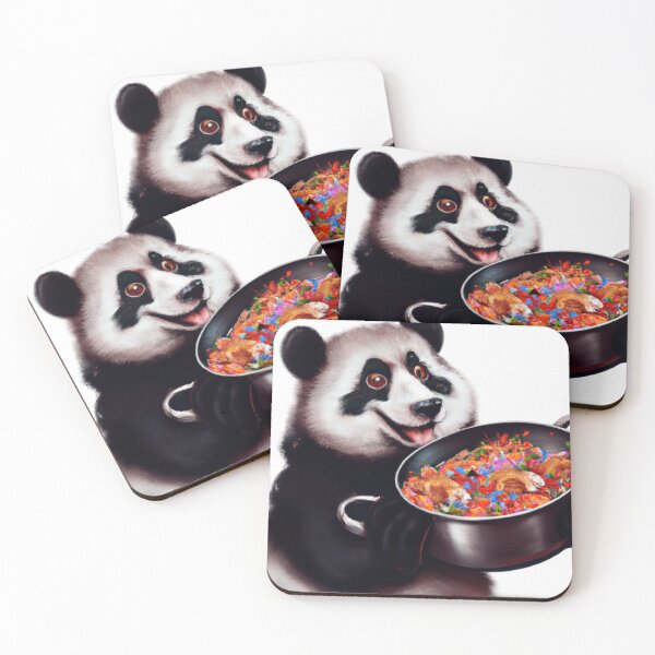 Item preview, Panda Snacks on Shrimp Fried Rice designed and sold by Lilieae.