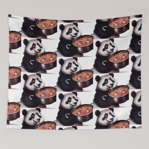 Item preview, Panda Snacks on Shrimp Fried Rice designed and sold by Lilieae.